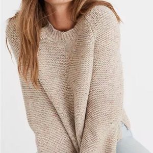 Madewell Flecked Wide-Sleeve Pullover Sweater